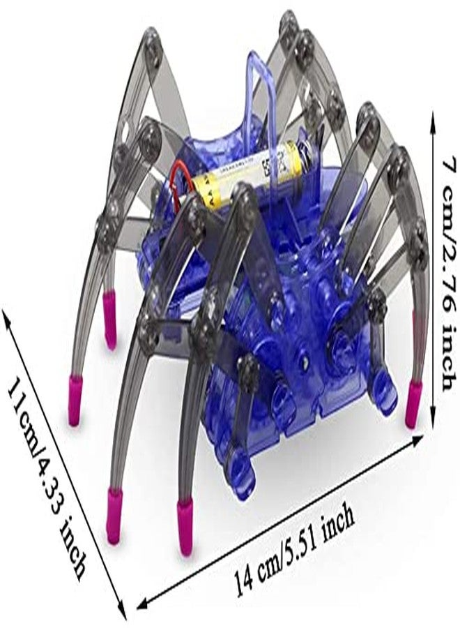 ريس 52 طقم روبوت العنكبوت البلاستيكي REES52، لعبة روبوت علمية، طقم بناء ذاتي، ألعاب استكشاف العلوم للأطفال (أزرق) - Image 2